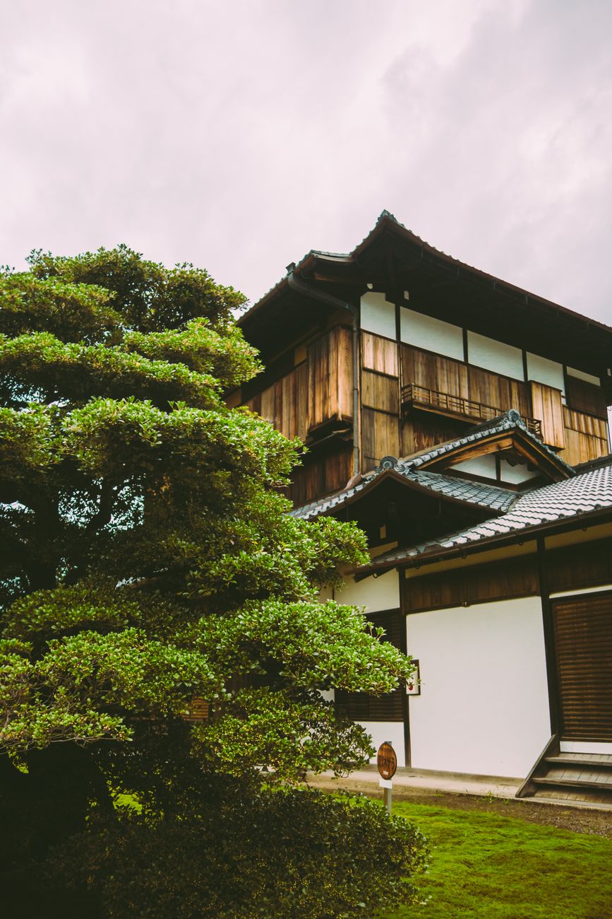 Historic traditional wooden architecture in Kyoto